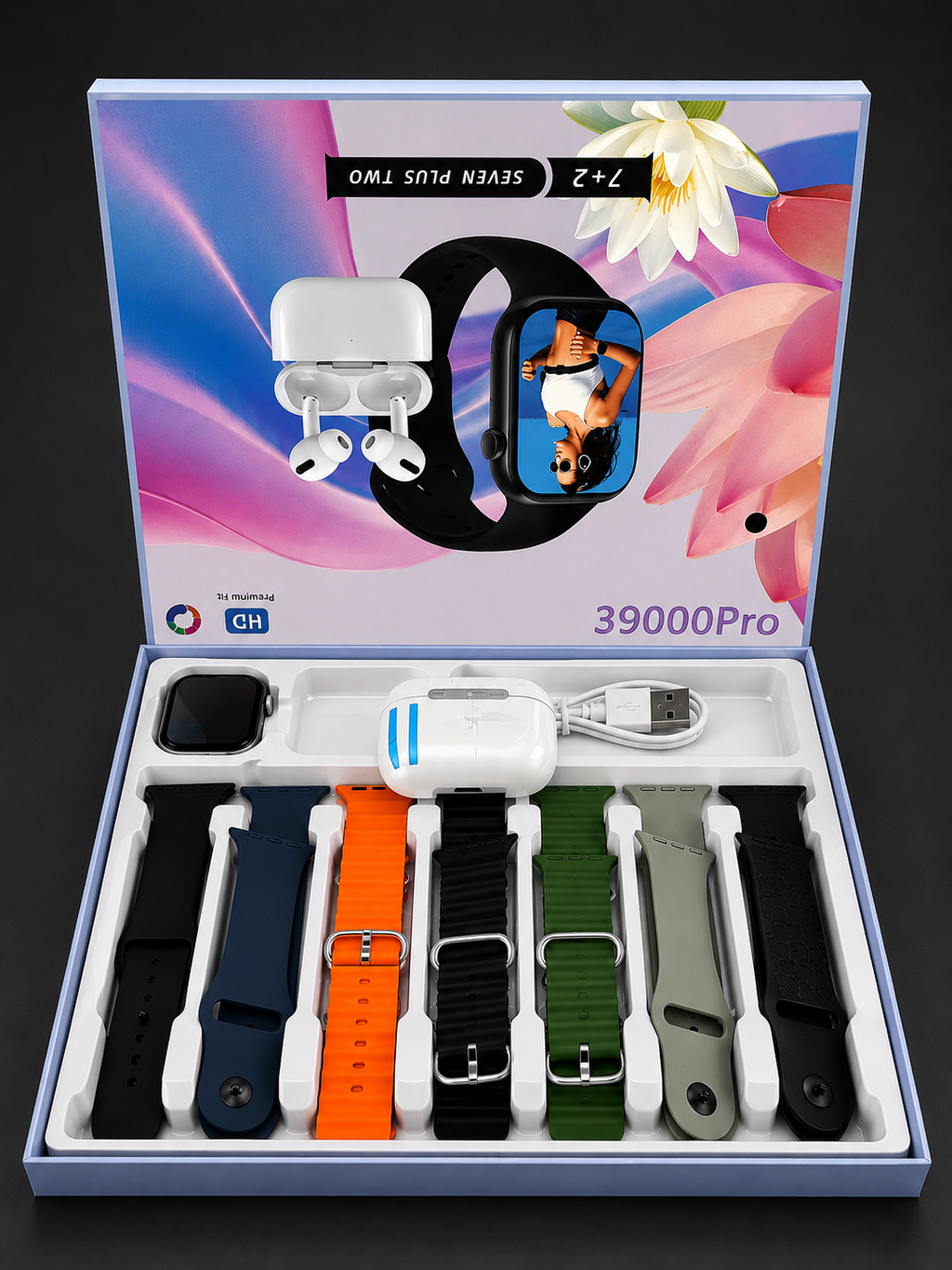 7+2 Smart Watch + Air buds Combo Set